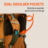 Kelty Glendale 65L backpack - alternate angle