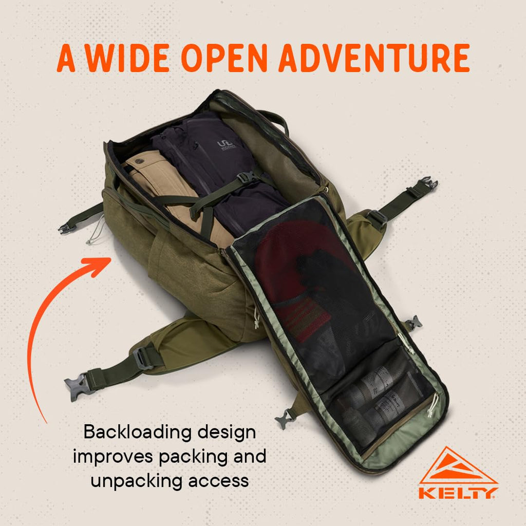Kelty Rucksacks Kelty | Redwing Traveler 40L Backpack, Travel Pack - Burnt Olive ...