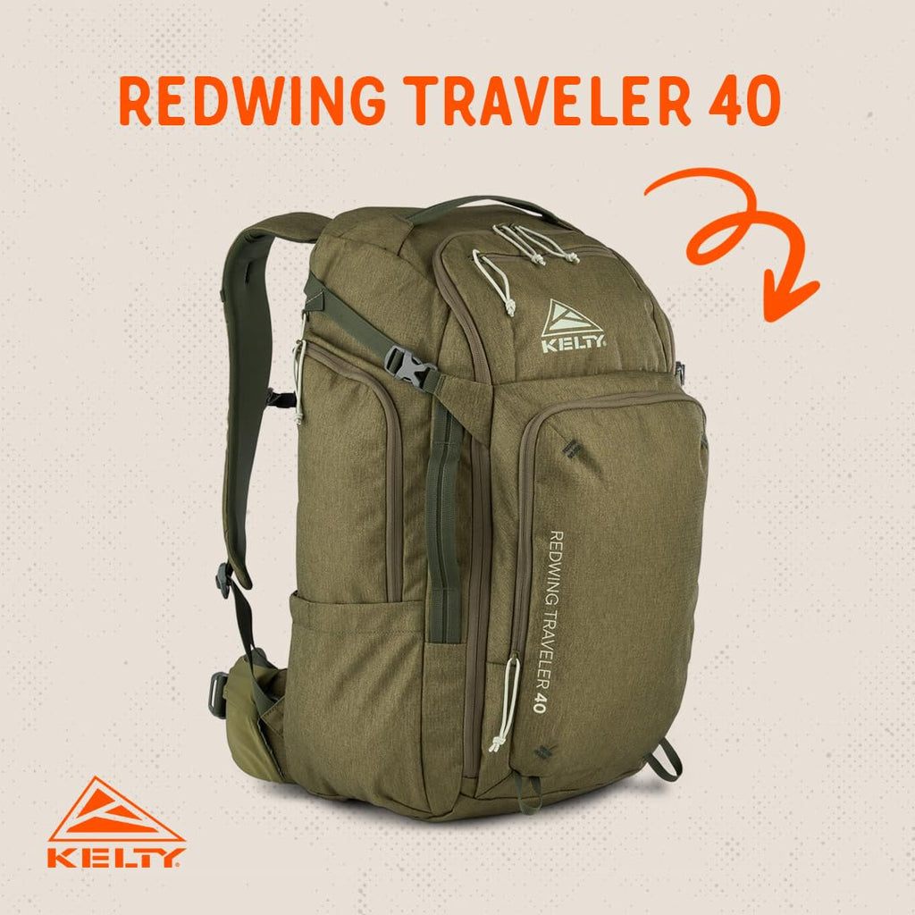 Kelty Rucksacks Kelty | Redwing Traveler 40L Backpack, Travel Pack - Burnt Olive ...