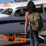 Kelty Redwing Traveler Backpack, Travel Pack with Wide U Zip Opening, Signature Wing Pockets, 30 - 50L Capacity (30L Black)