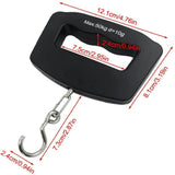 Kenhihi Portable Travel Luggage Electronic Scale, Digital LCD Hanging Box Weighing Scale 110 pounds/50 kilograms, Fishing, Luggage, Gifts (Hooks)