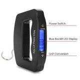 Kenhihi Portable Travel Luggage Electronic Scale, Digital LCD Hanging Box Weighing Scale 110 pounds/50 kilograms, Fishing, Luggage, Gifts (Hooks)