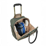 Kenneth Cole REACTION Chelsea 2-Piece Bundle - 17" 4-Wheel Spinner Underseat Carry-On Luggage & Matching 15" Laptop Backpack, Olive