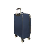 Kenneth Cole REACTION Chelsea 2-Piece Bundle - 20" Chevron Expandable 8-Wheel Carry-On Suitcase & Matching 15" Laptop Backpack, Navy