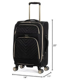Kenneth Cole REACTION Chelsea Chevron Quilted Luggage, Black, 20 - Inch Carry On