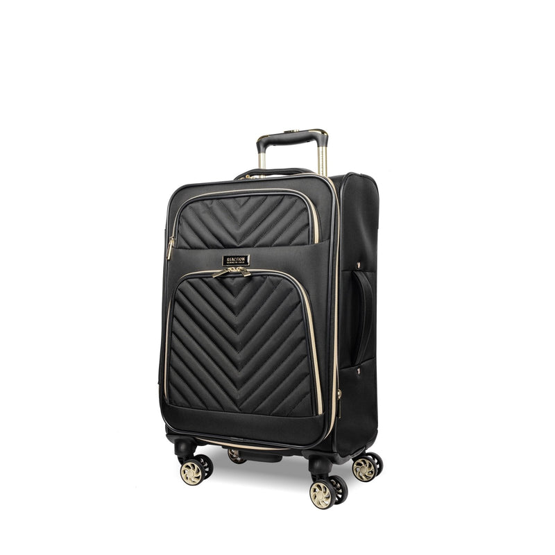 Kenneth Cole REACTION Chelsea Chevron Quilted Luggage, Black, 20 - Inch Carry On
