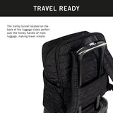 Kenneth Cole REACTION Diamond Tower Collection Lightweight Hardside Expandable 8-Wheel Spinner Travel Luggage, Black, 2-Piece Bundle (Carry On + Backpack)