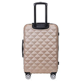 Kenneth Cole REACTION Diamond Tower Collection Lightweight Hardside Expandable 8 - Wheel Spinner Travel Luggage, Rose Champagne, 24 - Inch Checked