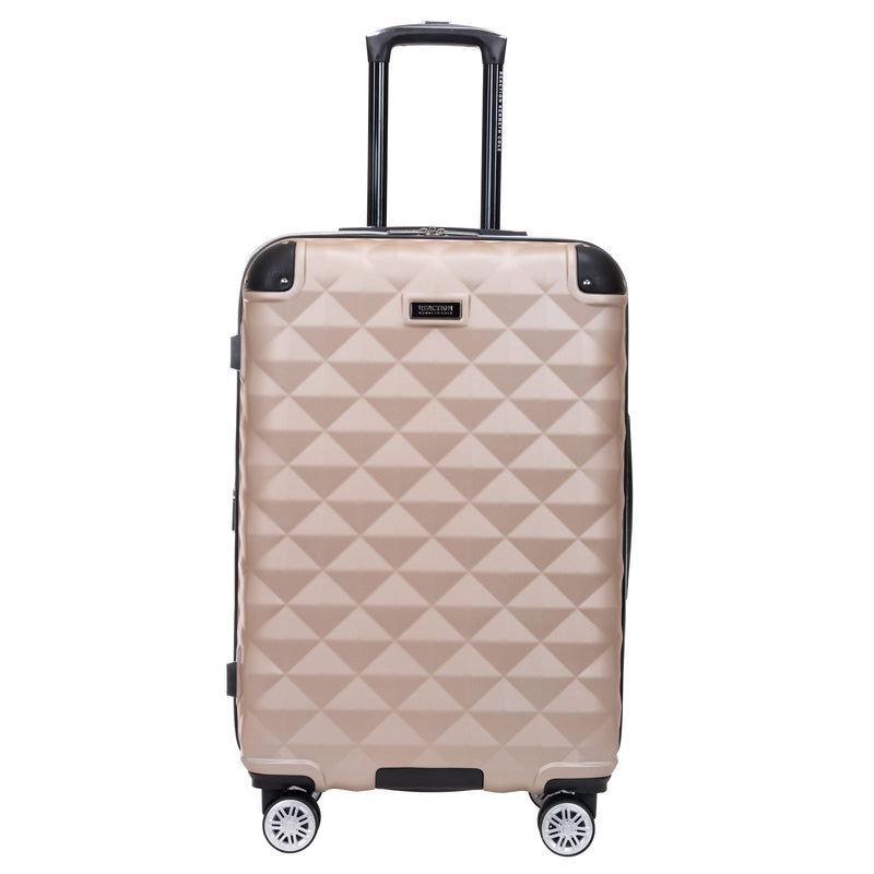 Kenneth Cole REACTION Diamond Tower Collection Lightweight Hardside Expandable 8 - Wheel Spinner Travel Luggage, Rose Champagne, 24 - Inch Checked