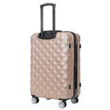 Kenneth Cole REACTION Diamond Tower Collection Lightweight Hardside Expandable 8 - Wheel Spinner Travel Luggage, Rose Champagne, 24 - Inch Checked