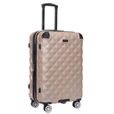 Kenneth Cole REACTION Diamond Tower Collection Lightweight Hardside Expandable 8 - Wheel Spinner Travel Luggage, Rose Champagne, 24 - Inch Checked