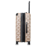 Kenneth Cole REACTION Diamond Tower Collection Lightweight Hardside Expandable 8 - Wheel Spinner Travel Luggage, Rose Champagne, 24 - Inch Checked