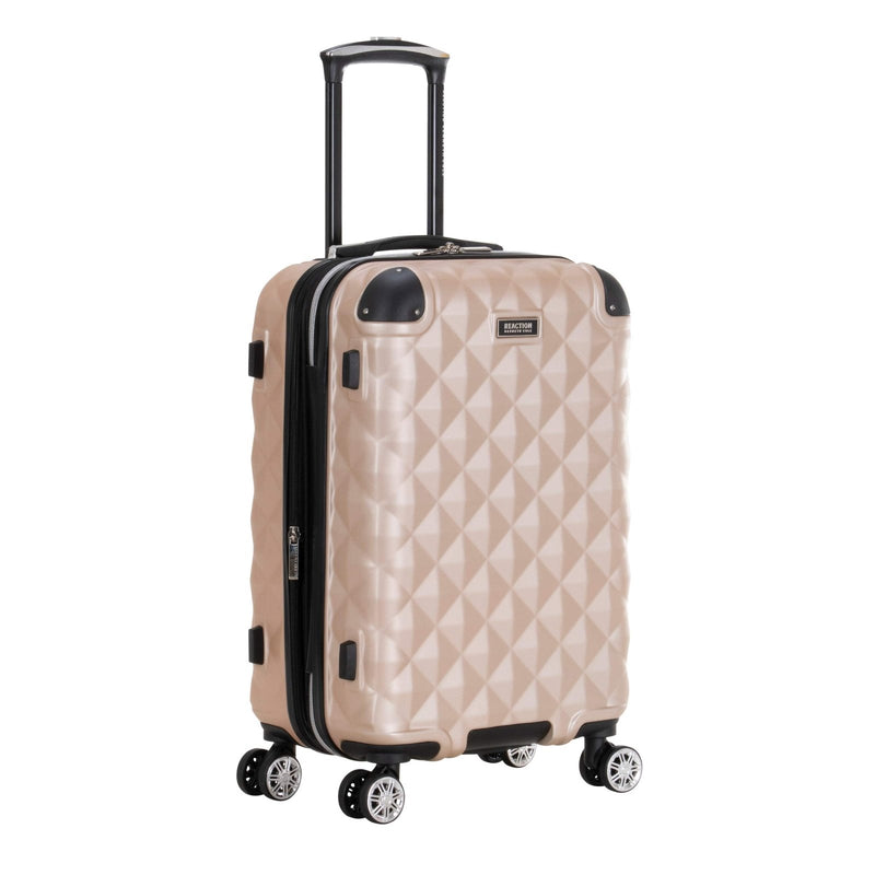 Kenneth Cole REACTION Diamond Tower Collection Lightweight Hardside Expandable 8 - Wheel Spinner Travel Luggage, Rose Gold, 20 - Inch Carry On