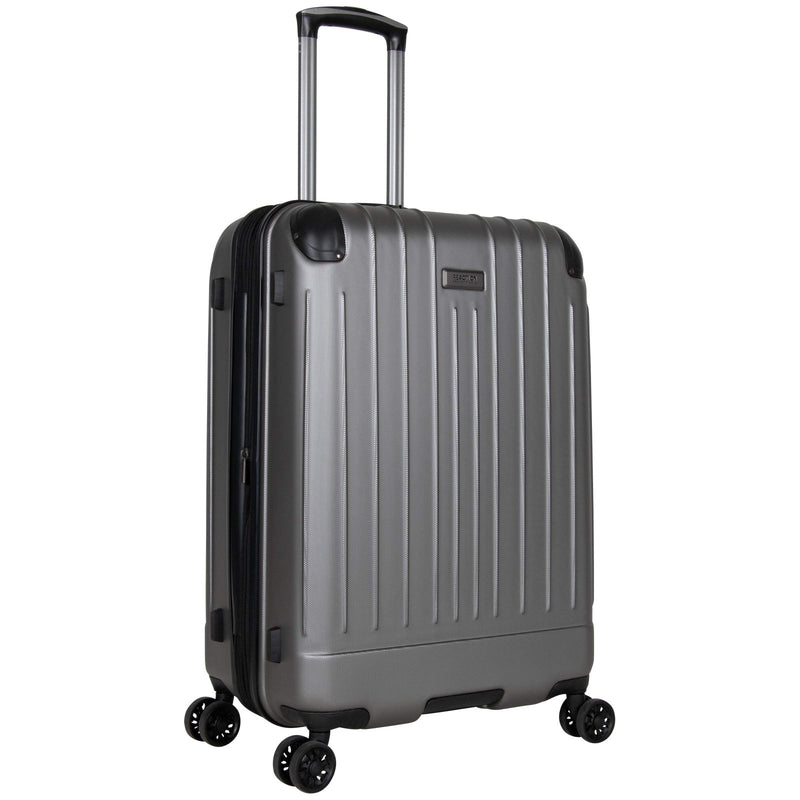 Kenneth Cole Reaction Flying Axis 24" Hardside Expandable 8 - Wheel Spinner Check - Size Luggage, Silver