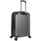 Kenneth Cole Reaction Flying Axis 24" Hardside Expandable 8 - Wheel Spinner Check - Size Luggage, Silver