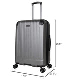 Kenneth Cole Reaction Flying Axis 24" Hardside Expandable 8 - Wheel Spinner Check - Size Luggage, Silver