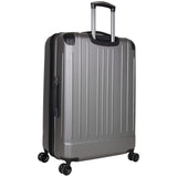 Kenneth Cole Reaction Flying Axis 28" Hardside Expandable 8 - Wheel Spinner Check - Size Luggage, Silver