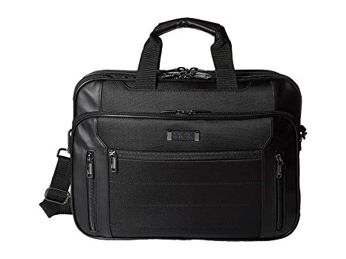 Kenneth Cole Reaction Keystone 1680d Polyester Dual Compartment 17" Laptop Business Portfolio, Black | Backpacks4Less