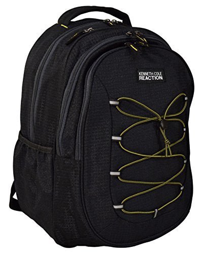 Kenneth Cole Reaction Laptop Backpack With Bungee Cords, Black