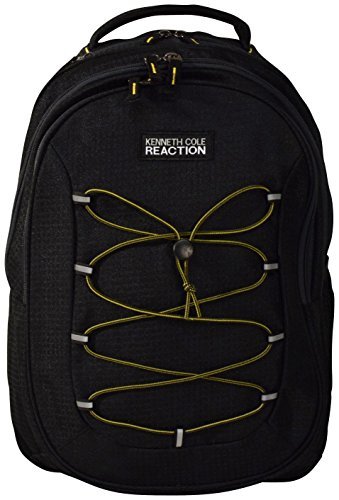Kenneth Cole Reaction Laptop Backpack With Bungee Cords, Black | Backpacks4Less