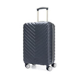 Kenneth Cole REACTION Madison Square Lightweight Hardside Chevron Expandable Spinner Luggage, Black, 2 - Piece Set (20" & 28")