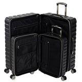 Kenneth Cole REACTION Madison Square Lightweight Hardside Chevron Expandable Spinner Luggage, Black, 2 - Piece Set (20" & 28")