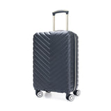 Kenneth Cole REACTION Madison Square Lightweight Hardside Chevron Expandable Spinner Luggage, Black, 20 - Inch Carry On