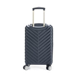 Kenneth Cole REACTION Madison Square Lightweight Hardside Chevron Expandable Spinner Luggage, Black, 20 - Inch Carry On