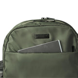Kenneth Cole REACTION Madison Square Lightweight Hardside Chevron Expandable Spinner Luggage, Olive, 2 - Piece (20" Carry On + Sophie Backpack)