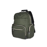 Kenneth Cole REACTION Madison Square Lightweight Hardside Chevron Expandable Spinner Luggage, Olive, 2 - Piece (20" Carry On + Sophie Backpack)