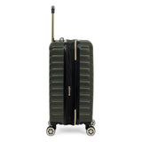 Kenneth Cole REACTION Madison Square Lightweight Hardside Chevron Expandable Spinner Luggage, Olive, 2 - Piece (20" Carry On + Sophie Backpack)
