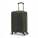 Kenneth Cole REACTION Madison Square Lightweight Hardside Chevron Expandable Spinner Luggage, Olive, 2 - Piece (20" Carry On + Sophie Backpack)