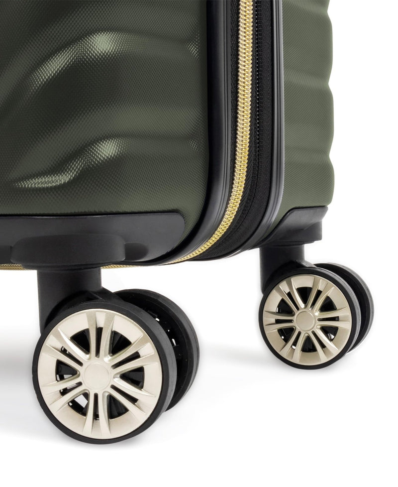 Kenneth Cole REACTION Madison Square Lightweight Hardside Chevron Expandable Spinner Luggage, Olive, 20 - Inch Checked