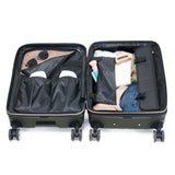 Kenneth Cole REACTION Madison Square Lightweight Hardside Chevron Expandable Spinner Luggage, Olive, 20 - Inch Checked