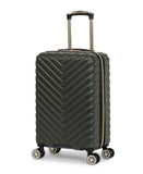 Kenneth Cole REACTION Madison Square Lightweight Hardside Chevron Expandable Spinner Luggage, Olive, 20-Inch Checked