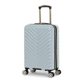 Kenneth Cole REACTION Madison Square Lightweight Hardside Chevron Expandable Spinner Luggage, Slate, 2 - Piece (20" Carry On + Sophie Backpack)