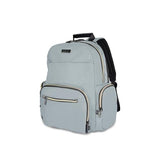 Kenneth Cole REACTION Madison Square Lightweight Hardside Chevron Expandable Spinner Luggage, Slate, 2 - Piece (20" Carry On + Sophie Backpack)