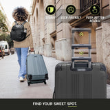 Kenneth Cole REACTION Out of Bounds Lightweight Hardshell 4 - Wheel Spinner Luggage, Charcoal, 3 - Piece Set (20", 24", & 28")
