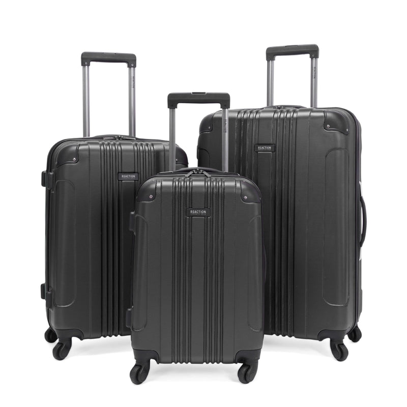 Kenneth Cole REACTION Out of Bounds Lightweight Hardshell 4 - Wheel Spinner Luggage, Charcoal, 3 - Piece Set (20", 24", & 28")