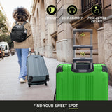 Kenneth Cole REACTION Out of Bounds Lightweight Hardshell 4 - Wheel Spinner Luggage, Kelly Green, 2 - Piece Set (20" & 28")