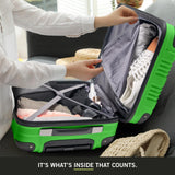Kenneth Cole REACTION Out of Bounds Lightweight Hardshell 4 - Wheel Spinner Luggage, Kelly Green, 2 - Piece Set (20" & 28")
