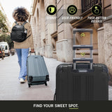 Kenneth Cole REACTION Out of Bounds Lightweight Hardshell 4 - Wheel Spinner Luggage, Midnight Black, 24 - Inch Checked