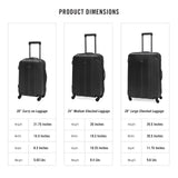 Kenneth Cole REACTION Out of Bounds Lightweight Hardshell 4 - Wheel Spinner Luggage, Midnight Black, 24 - Inch Checked