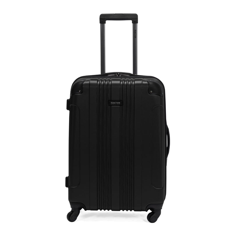 Kenneth Cole REACTION Out of Bounds Lightweight Hardshell 4 - Wheel Spinner Luggage, Midnight Black, 24 - Inch Checked