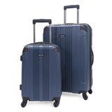 Kenneth Cole REACTION Out of Bounds Lightweight Hardshell 4-Wheel Spinner Luggage, Naval, 2-Piece Set (20
