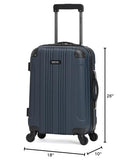 Kenneth Cole REACTION Out of Bounds Lightweight Hardshell 4-Wheel Spinner Luggage, Naval, 24-Inch Checked