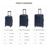 Kenneth Cole REACTION Out of Bounds Lightweight Hardshell 4-Wheel Spinner Luggage, Naval, 24-Inch Checked
