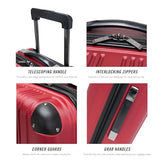 Kenneth Cole REACTION Out of Bounds Lightweight Hardshell 4-Wheel Spinner Luggage, Scarlet Red, 20-Inch Carry On