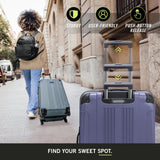 Kenneth Cole REACTION Out of Bounds Lightweight Hardshell 4 - Wheel Spinner Luggage, Smokey Purple, 2 - Piece Set (20" & 28")