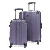 Kenneth Cole REACTION Out of Bounds Lightweight Hardshell 4-Wheel Spinner Luggage, Smokey Purple, 2-Piece Set (20